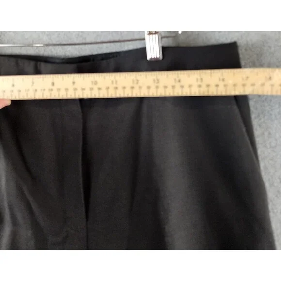 Theory Wool Blend Wide Leg Clean Terena K Pants Women's 12 Black Zip Fly Closure - Picture 5 of 15